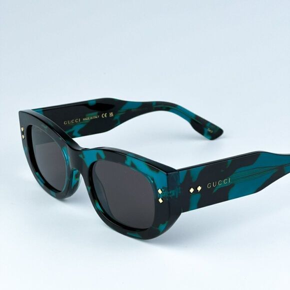 NEW Gucci GG1215S 001 Havana Grey Rectangle Unisex Sunglasses GG 1215S main image 5